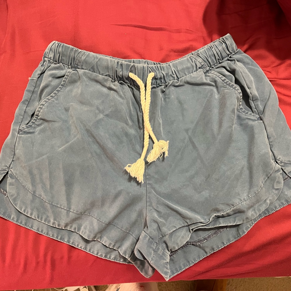 UpWest Denim Blue Drawstring Shorts